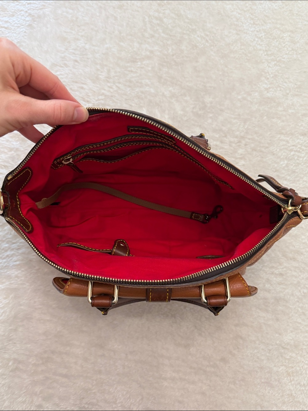 Dooney & Bourke Samba Pebbled Leather Satchel - Picture 6 of 10